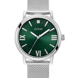 GUESS Men Brass Dial & Stainless Steel Bracelet Style Straps Analogue Watch U1452G1M-image-28