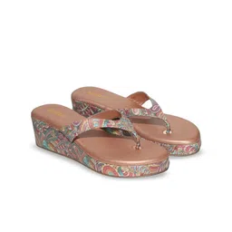 Koblerr Printed PU Wedge Sandals-image-59