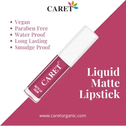 CARET ORGANIC Set Of 5 Liquid Matte Lipsticks - 10 ml Each - Shades - 3 - 2 - 8 - 4 - 6 image 5