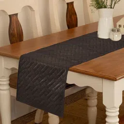 Myntra Elegant Homes Brown Quilted Velvet Table Runner-36