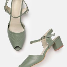 Marc Loire Block Peep Toes with Perforated Details-45