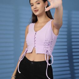BEING NAUGHTY Cotton Shirt Style Crop Top-picture-42