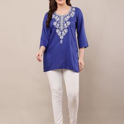 STYLERISE Women Ethnic Motifs Embroidered Straight Kurti-image-112