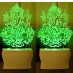 SOMIL Set of 2 Green Glass Abstract shape Wall Lamps-image-42