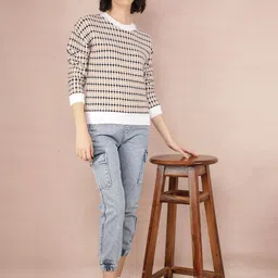 Crimsoune Club Women Self Design Pullover-image-23