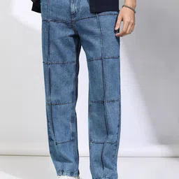 HIGHLANDER Men Cotton Relaxed Fit High-Rise Heavy Fade Jeans-image-87