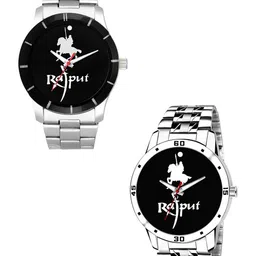 TARIDO Men Printed Dial & Bracelet Style Straps Analogue Watches Combowatch_TD9020SM011 Rajput Combo Watch-53