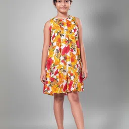 Tura Turi Girls Floral Print A-Line Dress-picture-23