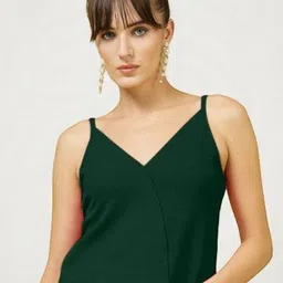The Roadster Lifestyle Co. Women Self Design V Neck Crop Top-picture-29