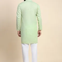 Pro-Ethic STYLE DEVELOPER Men Printed Regular Sequinned Pure Cotton Kurta with Pyjamas image 4