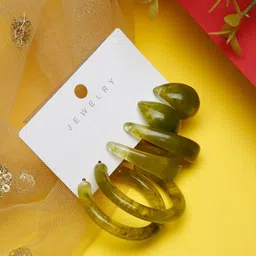 YouBella Set Of 3 Contemporary Half Hoop Earrings-image-94