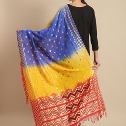 LOOM LEGACY Tie And Dye Printed Dupatta image 4