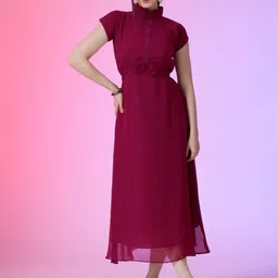 Jash Creation Georgette Fit & Flare Maxi Dress-image-19