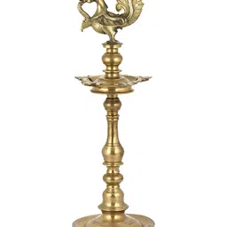 Indianshelf Textured Brass Pooja Diya-image-2