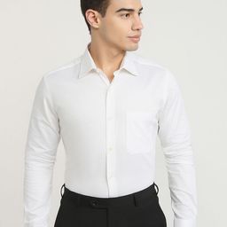 Raymond Printed Pure CottonContemporary Fit Cutaway Collar Formal Shirt-image-101
