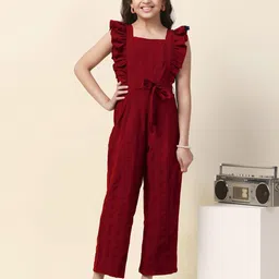 YK Girls Square Neck Basic Jumpsuit-image-39