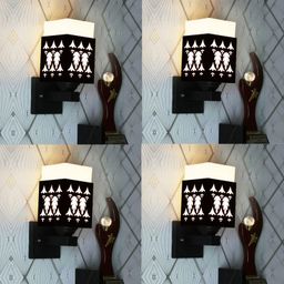 Gojeeva Black Wood Square Shaped Wall Lamp-picture-44
