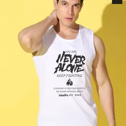 WOOSTRO Pack Of 2 Printed Super Combed Cotton Gym Vests VWS26(ALONE WHITE)(HARD BLACK)-image-93
