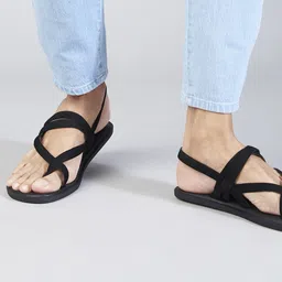SKO Men Open Toe Flats with Buckles-10