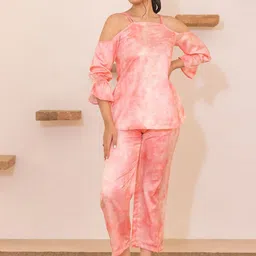 Polago Clothing Printed Off Shoulder Top & Trousers-picture-23