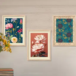Floral Wall Art With Frame Home Decor Wall Painting For Living Room Office Bedroom-17