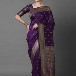 all about you Women Paisley Printed Banarasi Saree-picture-15