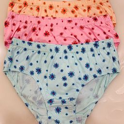 BODYMIST Women Pack Of 3 Floral Printed Mid-Rise Anti Bacterial Hipster Briefs-image-97