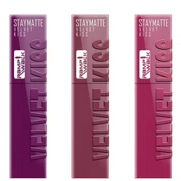 Ramp Walk Velvet Kiss Set Of 3 Waterproof Liquid Lipstick - 3.5 ml Each - Shade - 3 -4 -8-31