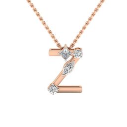 SHINE ETERNAL14KLab Grown Diamond "Z" Alphabet Diamond Pendant-image-8