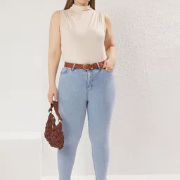 Trendyol Women Mid-Rise Skinny Fit Stretchable Jeans-image-66