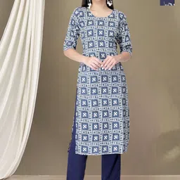 Moda Rapido Women Ethnic Motifs Printed Regular Kurta with Trousers-image-94