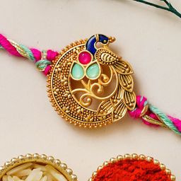eCraftIndia Thread Peacock Rakhi-image-55