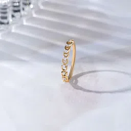 Mia by Tanishq Women 14 KT Gold Diamond-Studded Shimmering Loop Finger Ring - 1.51 g-image-48