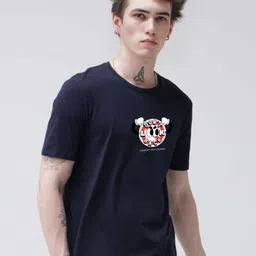 Enciger Men Printed Applique T-shirt-image-72