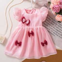 YK Girls Round Neck Peplum Dress-image-66