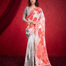 Mitera Tie and Dye Poly Chiffon Saree-36