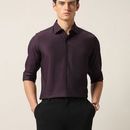 Arrow Men Solid Spread Collar Pure Cotton Formal Shirt-picture-32