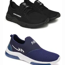 Spotwalk Men Set of 2 Pair Mesh Marking Running Shoes-picture-21