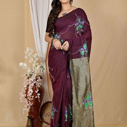 DipDiya Keshaka Ethnic Motifs Pure Cotton Taant Saree-image-68