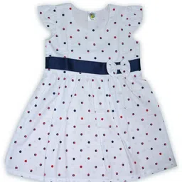 VAVA Creation Girls Polka Dot Printed Cap Sleeves Fit & Flare Pure Cotton Dress-image-45