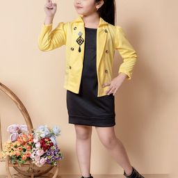 FASSY Girls 1 Solid Pinafore Above Knee Length Dress-image-87