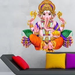Decor Villa Multicolor Ganeshji Wall Sticker-picture-32