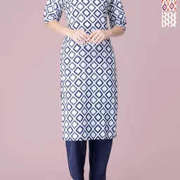 Anouk Rustic Women Pack Of 3 Ethnic Motifs Printed Straight Crepe Kurta-image-74