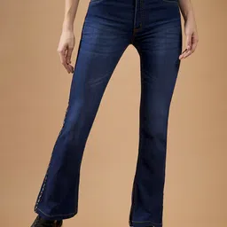 The Roadster Lifestyle Co Stand By Me Women Camo Twill Bootcut Jeans-image-46
