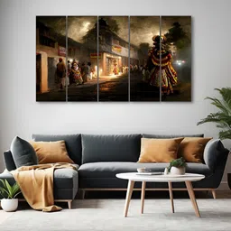 The Castle Decor Black 5 Piece Wood Other Wall Paintings-image-23