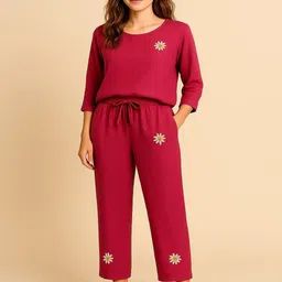 GAB Embroidered Top With Trousers Co-Ords-2