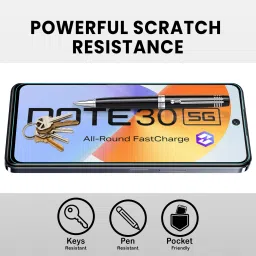 first mart Screen Protector Accessory Combo for Infinix Note 30 5G, Note 30 5G, OG Tempered Glass with Cable Protector image 4