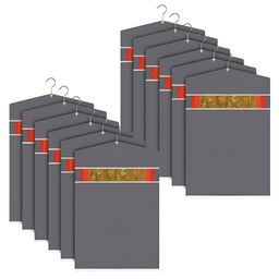 Aura Grey & Steel 12 Pieces Hanging Saree Bag Organisers-picture-27