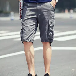 HERE&NOW Men Cotton Regular Fit Shorts-image-4
