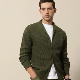 Men Solid Green Sweater-image-88